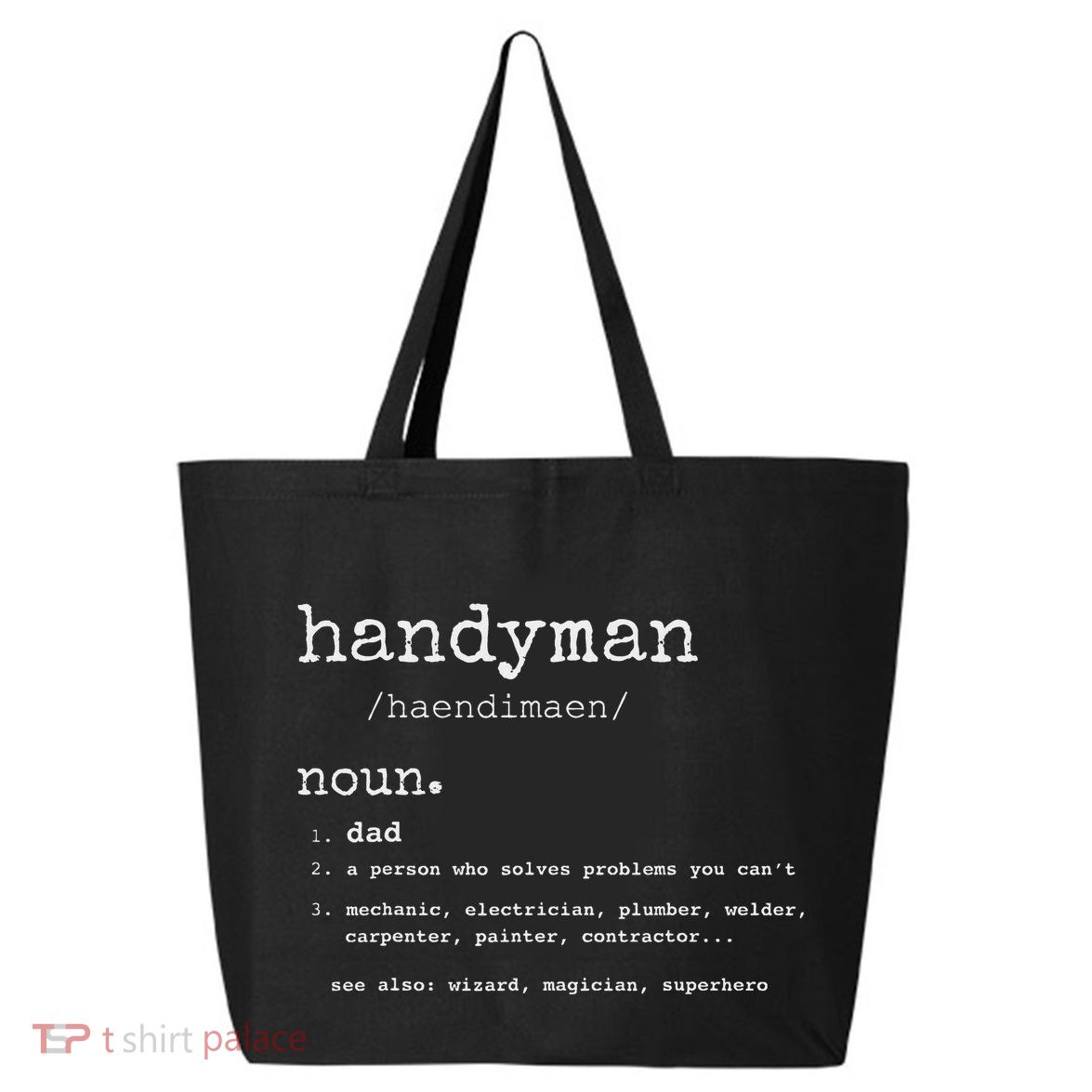 Handyman Definition Funny Dad Handyman FatherS Day Gift 25L Jumbo Tote