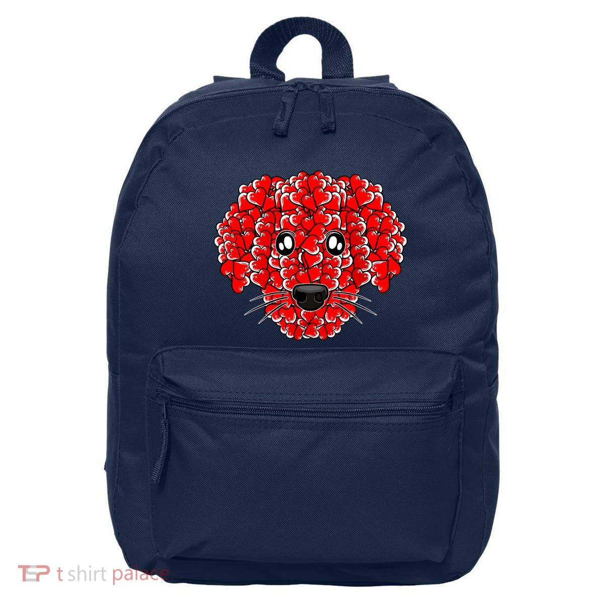 Heart Dog Face Valentines Day Cute Puppy Doggie Love 16 in Basic Backpack