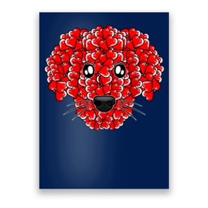 Heart Dog Face Valentines Day Cute Puppy Doggie Love Poster