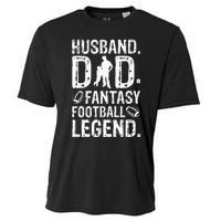 Husband Dad Fantasy Football Legend Cooling Performance Crew T-Shirt