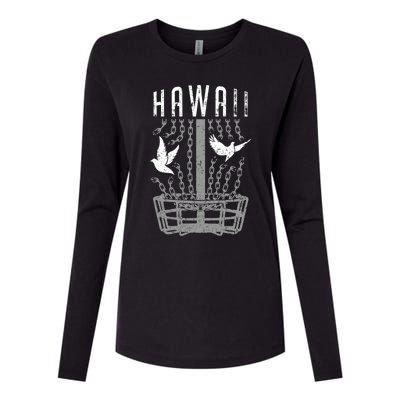 Hawaii Disc Golf Player Breaking Chains Birdie Gift Womens Cotton Relaxed Long Sleeve T-Shirt