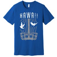 Hawaii Disc Golf Player Breaking Chains Birdie Gift Premium T-Shirt