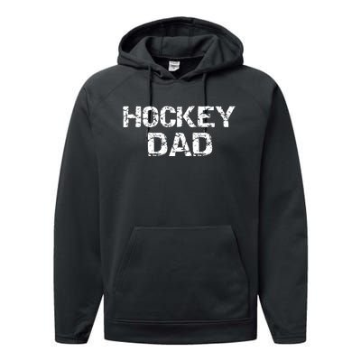 Hockey Dad Gift For Men Sports Father Gift From Sons Performance Fleece Hoodie