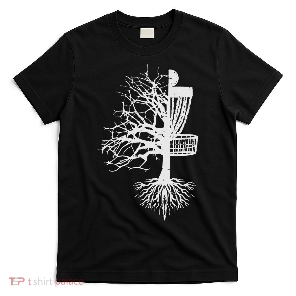 Half Disc Golf Basket Tree Funny Frisbee Frolf Women T-Shirt