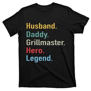 Husband Daddy Grillmaster Hero Legend BBQ Daddy BBQ Chef T-Shirt