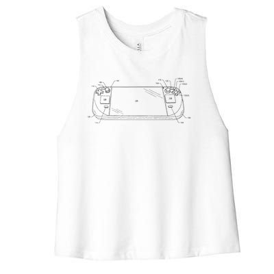 Handheld Deck Gamer Steam Women's Racerback Cropped Tank