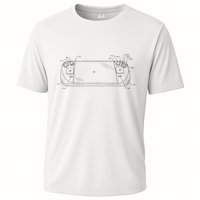 Handheld Deck Gamer Steam Cooling Performance Crew T-Shirt