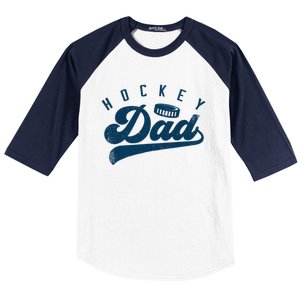 Hockey Dad Gifts Daddy Father's Day Baseball Sleeve Shirt