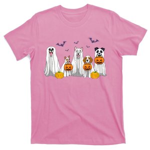 Halloween Dogs Ghost Pumpkins Spooky T-Shirt