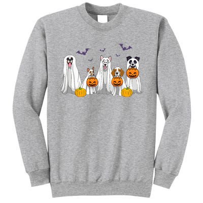 Halloween Dogs Ghost Pumpkins Spooky Sweatshirt