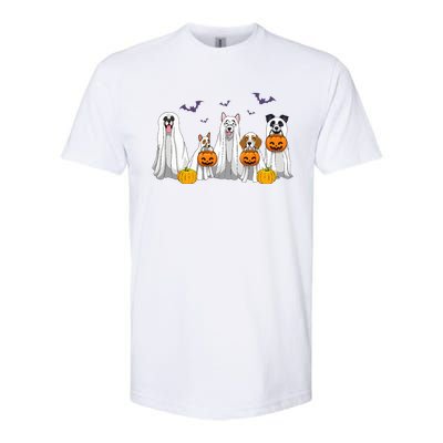 Halloween Dogs Ghost Pumpkins Spooky Softstyle CVC T-Shirt