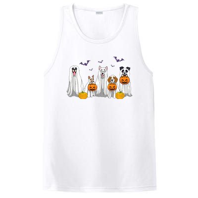 Halloween Dogs Ghost Pumpkins Spooky PosiCharge Competitor Tank