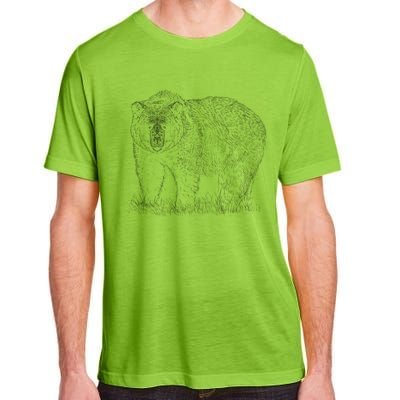 Hand Drawn Grizzly Bear Adult ChromaSoft Performance T-Shirt