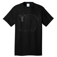 Hand Drawn Grizzly Bear Tall T-Shirt