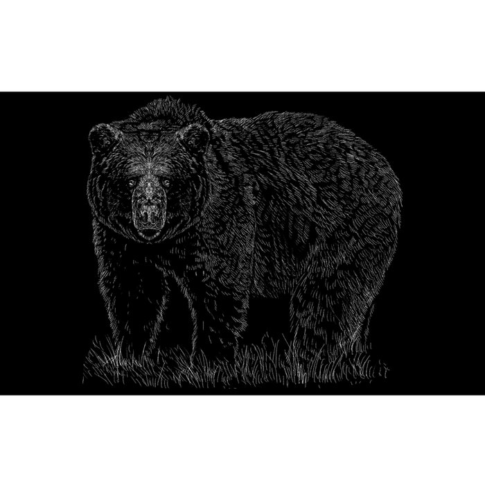 Hand Drawn Grizzly Bear Bumper Sticker