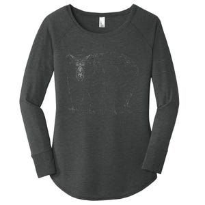 Hand Drawn Grizzly Bear Women's Perfect Tri Tunic Long Sleeve Shirt