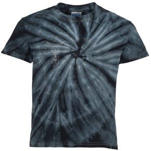 Hand Drawn Grizzly Bear Kids Tie-Dye T-Shirt