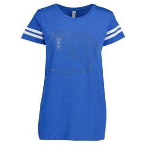 Hand Drawn Grizzly Bear Enza Ladies Jersey Football T-Shirt