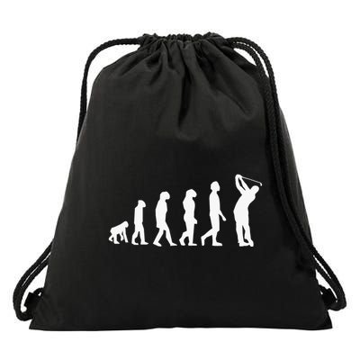 Human Disc Golf Evolution Retro Frisbee Golfer Disc Golfing Drawstring Bag