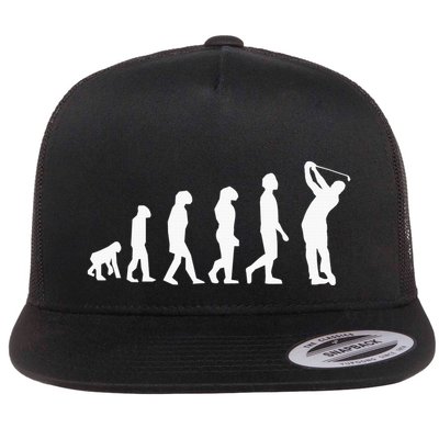Human Disc Golf Evolution Retro Frisbee Golfer Disc Golfing Flatbill Hat