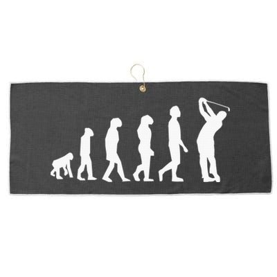 Human Disc Golf Evolution Retro Frisbee Golfer Disc Golfing Large Microfiber Waffle Golf Towel