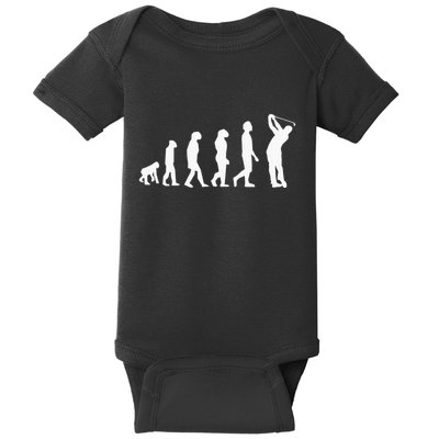 Human Disc Golf Evolution Retro Frisbee Golfer Disc Golfing Baby Bodysuit