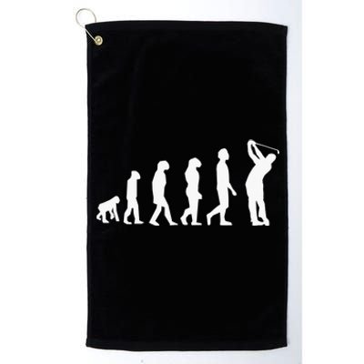 Human Disc Golf Evolution Retro Frisbee Golfer Disc Golfing Platinum Collection Golf Towel