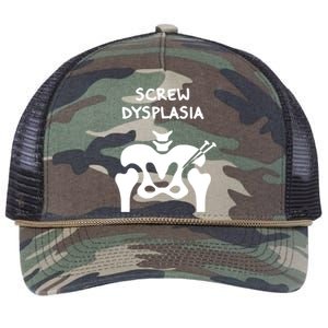 Hip Dysplasia Gift Screw Dysplasia Awareness Funny Gift Retro Rope Trucker Hat Cap