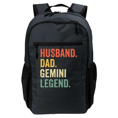 Husband Dad Gemini Legend Funny Zodiac Astrology Father Daily Commute Backpack