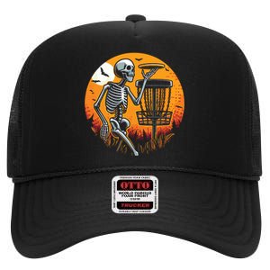 Halloween Disc Golf Disc Golfer Women High Crown Mesh Back Trucker Hat