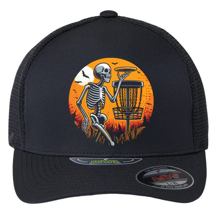 Halloween Disc Golf Disc Golfer Women Flexfit Unipanel Trucker Cap