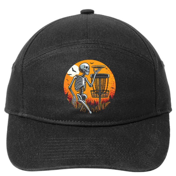 Halloween Disc Golf Disc Golfer Women 7-Panel Snapback Hat