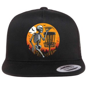 Halloween Disc Golf Disc Golfer Women Flat Bill Trucker Hat