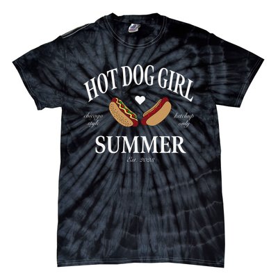 Hot Dog Girl Summer Tie-Dye T-Shirt