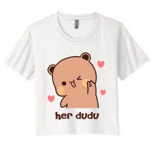 Her Dudu Gift Dudu And His Bubu Women's Crop Top Tee