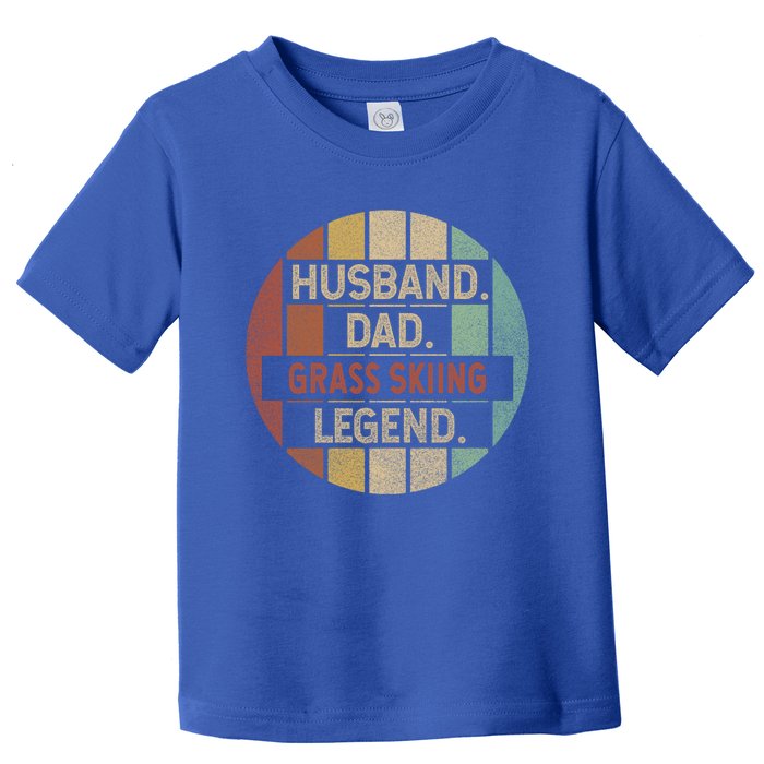 Husband Dad Grass Skiing Legend Vintage Gift Toddler T-Shirt