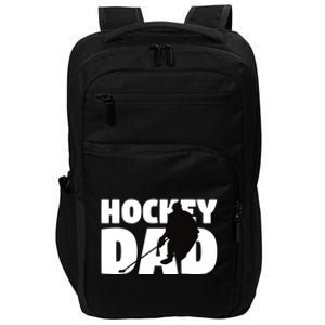 Hockey Dad Gift Hockey Silhouette Gift Father Cool Gift Impact Tech Backpack