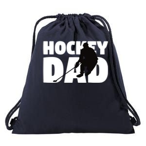 Hockey Dad Gift Hockey Silhouette Gift Father Cool Gift Drawstring Bag