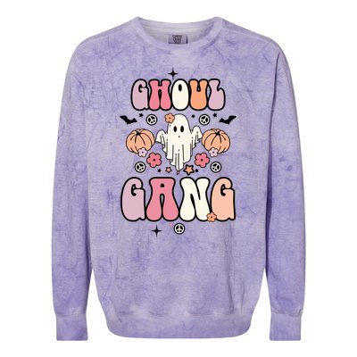 Halloween Day Ghoul Gang Ghost Retro Halloween Colorblast Crewneck Sweatshirt