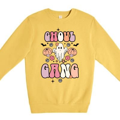 Halloween Day Ghoul Gang Ghost Retro Halloween Premium Crewneck Sweatshirt