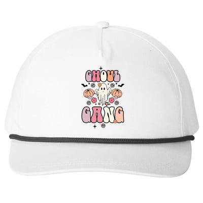 Halloween Day Ghoul Gang Ghost Retro Halloween Snapback Five-Panel Rope Hat