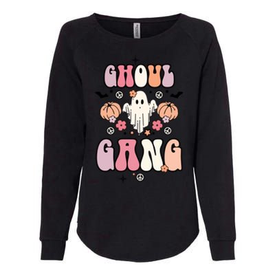 Halloween Day Ghoul Gang Ghost Retro Halloween Womens California Wash Sweatshirt