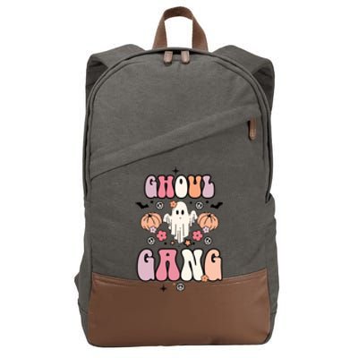 Halloween Day Ghoul Gang Ghost Retro Halloween Cotton Canvas Backpack