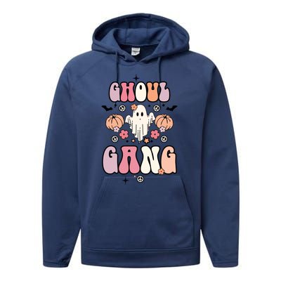 Halloween Day Ghoul Gang Ghost Retro Halloween Performance Fleece Hoodie