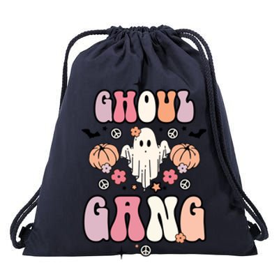 Halloween Day Ghoul Gang Ghost Retro Halloween Drawstring Bag