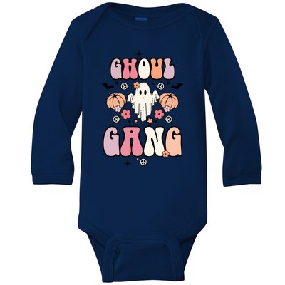 Halloween Day Ghoul Gang Ghost Retro Halloween Baby Long Sleeve Bodysuit