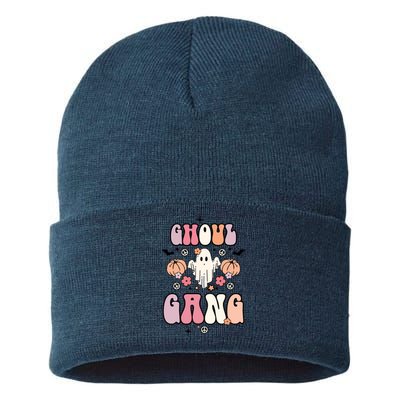 Halloween Day Ghoul Gang Ghost Retro Halloween Sustainable Knit Beanie