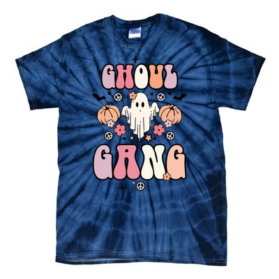 Halloween Day Ghoul Gang Ghost Retro Halloween Tie-Dye T-Shirt