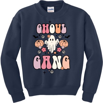 Halloween Day Ghoul Gang Ghost Retro Halloween Kids Sweatshirt