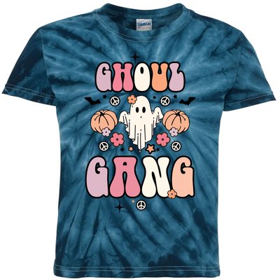 Halloween Day Ghoul Gang Ghost Retro Halloween Kids Tie-Dye T-Shirt